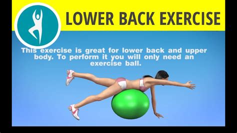 Low Back Workout With A Fitness Ball Exercise For A Lower Back Pain