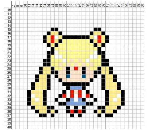 Sailor Moon Pixel Art Anime Pixel Art Templates Anime
