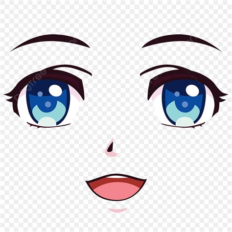 Karakter Anime Smile Emoticon Karakter Anime Ekspresi Tersenyum Png