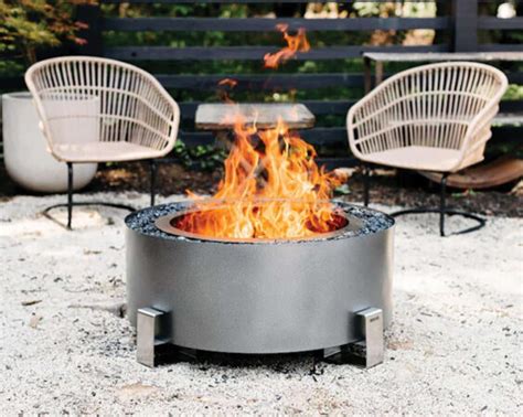 Breeo Luxeve Fire Pit Silver Vein Green Acres Outdoor Living