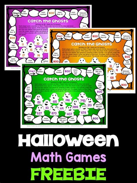 Halloween Freebies Halloween Math Games From Games 4 Learning