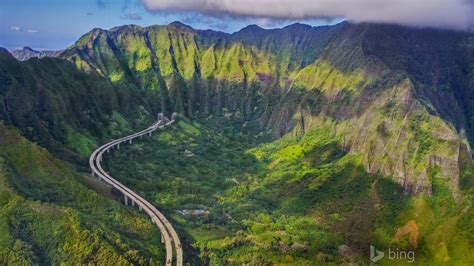 Interstate Island Of Oahu Hawaii 2016 Bing Desktop Wallpaper Preview