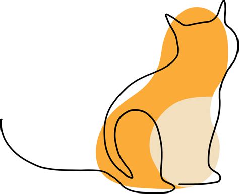 Free Simplicity Cat Freehand Continuous Line Drawing 15287070 Png With