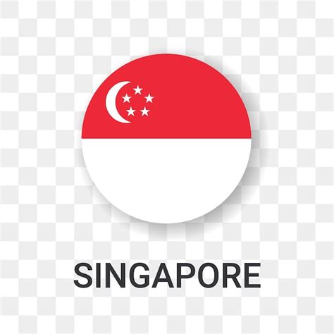 Premium Vector Round Flag Of Singapore Vector Icon Illustration Isolated