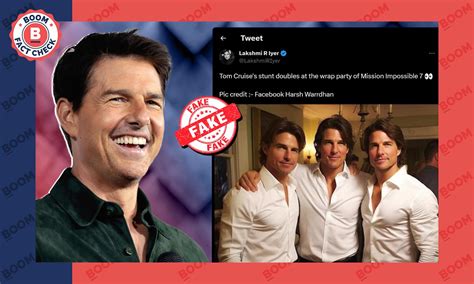 ai generated photo shared as actor tom cruise posing with stunt doubles boom