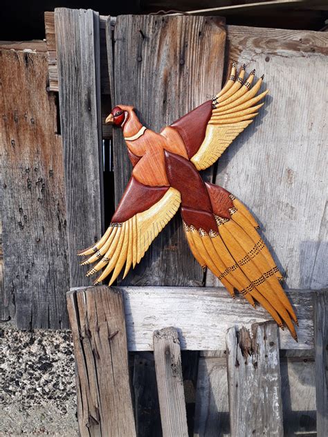 İntarsİa Pheasant Wall Decor Home Decor Bird Wild Life Birds