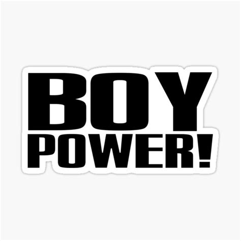 Boy Power Sticker For Sale By Artp0p Redbubble