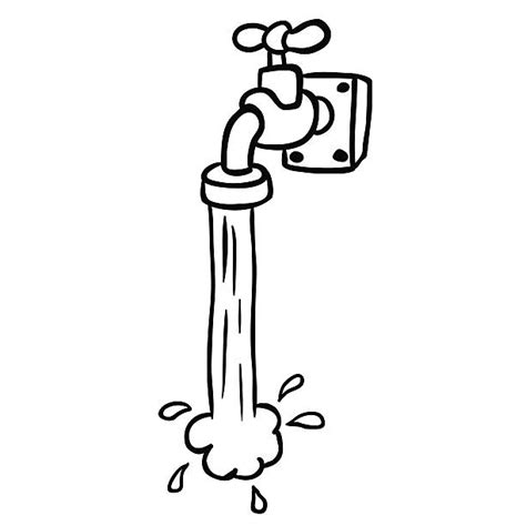 Water Tap Clipart Black And White