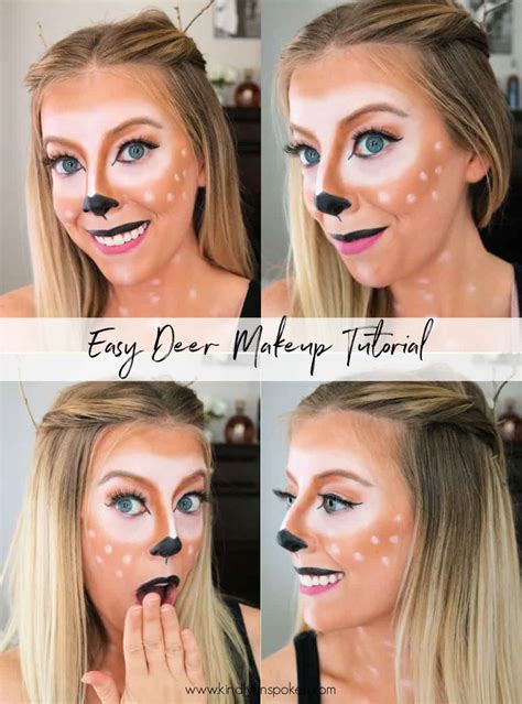 Easy Deer Makeup Halloween Tutorial Kindly Unspoken