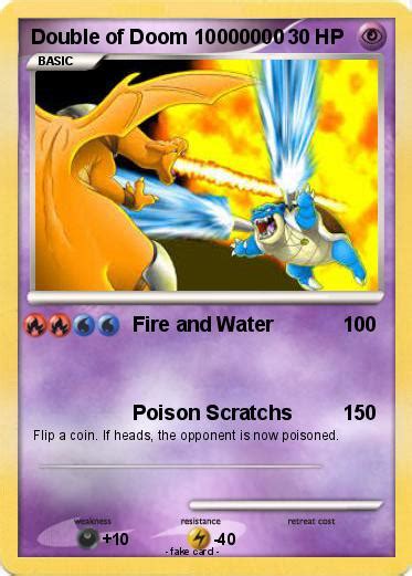Pokémon Double Of Doom 10000000 10000000 Fire And Water My Pokemon Card