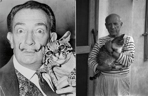 Portraits Of Famous Artists And Their Cats