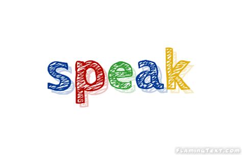 Speak Logo Free Logo Design Tool From Flaming Text