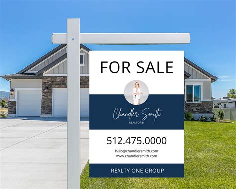Real Estate Yard Sign Template For Sale Yard Sign Etsy Canada
