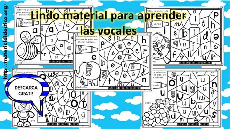 Lindo material para aprender las vocales Material Didáctico y