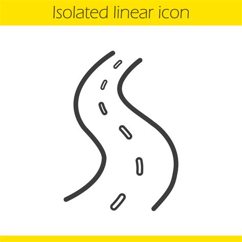 Icono Lineal De Carretera Ilustración De Línea Fina Símbolo De