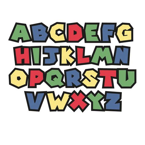 Mario Time Font Mario Bros Inspired Alphabet And Numbers Etsy