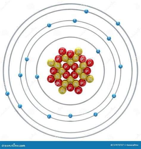 Sulfur Atom Bohr Model Vector Illustration 267662292
