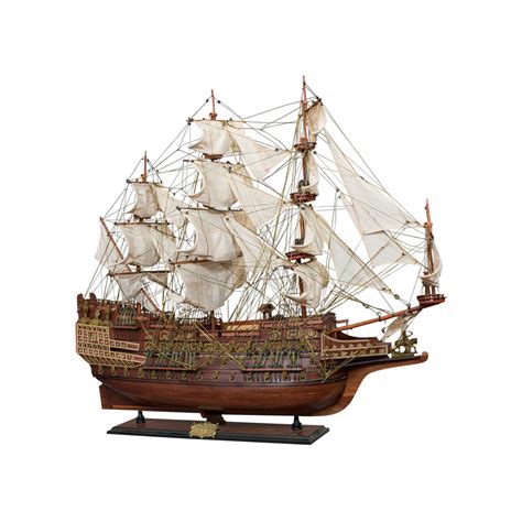 Large Vintage Model Sovereign Of The Seas English Mahogany