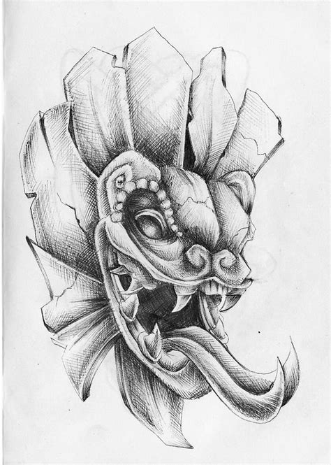 Aztec Serpent Head Tattoo Design Tattoos Book 65000 Tattoos Designs