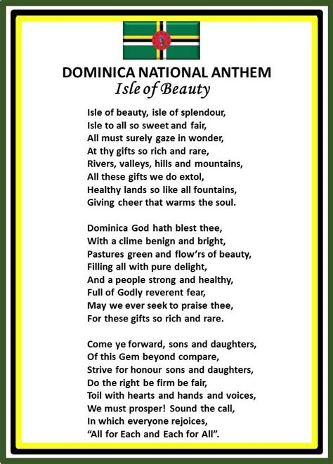 Who Wrote The National Anthem Of St Lucia