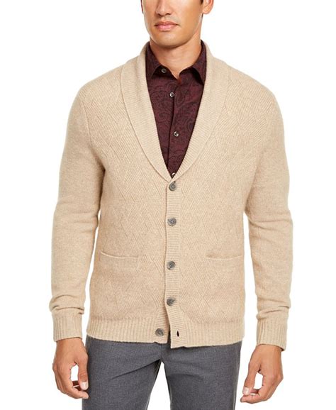 Tasso Elba Mens Cashmere Button Cardigan Created For Macys Macys