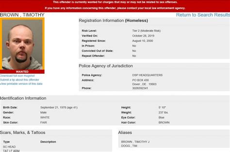 dsp s o a r searching for wanted sex offender delaware state police state of delaware