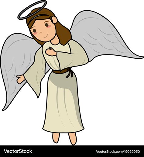 Beautiful Angel Cartoon Royalty Free Vector Image