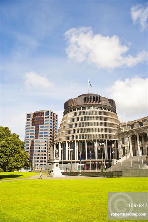 Beehive The New Zealand Parliament Stock Photo