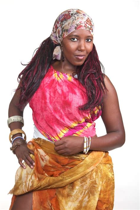 Beautiful African Fashion Model In Traditional Dress Stock Image Image Of Lifestyle