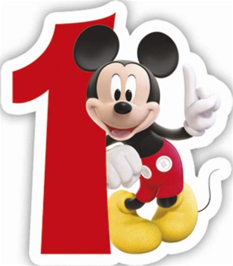 Procos 83149 Vela Numerale Mickey Mouse Club House Número 1 Rojo