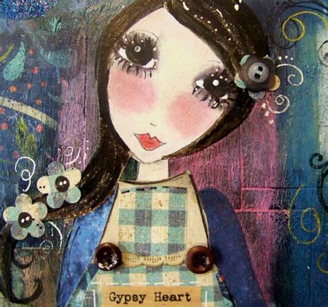 Items Similar To Gypsy Heart In Blue Print On Etsy