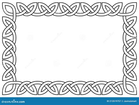 Simple Celtic Knot Frame Stock Vector Illustration Of Graphic 213519757