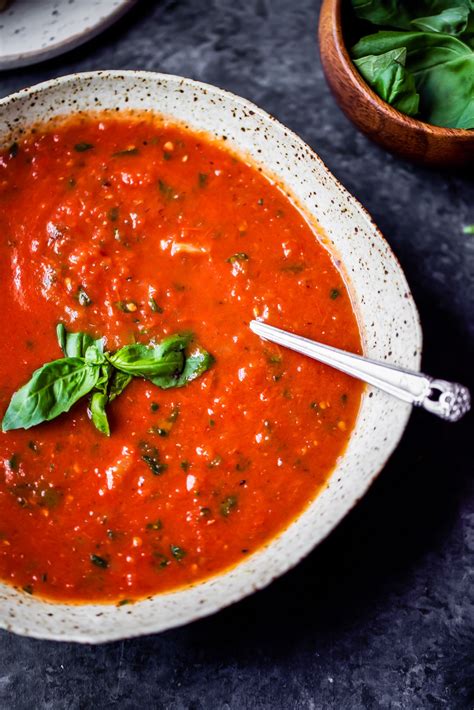 Homemade Roasted Tomato Basil Soup Myrna Copy Me That