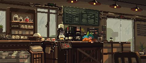 Aesthetic Cafe Anime GIF