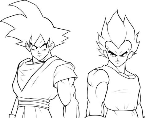 Coloring Pages Vegeta And Goku Coloring Home