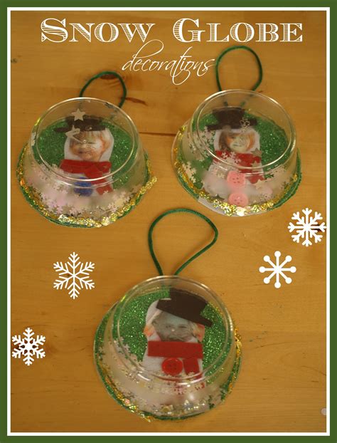 Snow Globe Christmas Ornaments Here Come The Girls Preschool