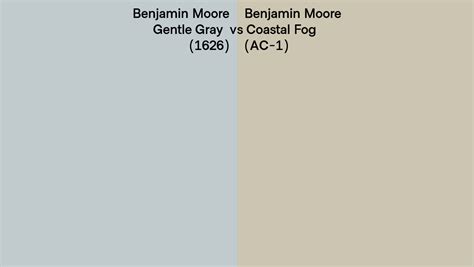 Benjamin Moore Gentle Gray Vs Coastal Fog Side By Side Comparison
