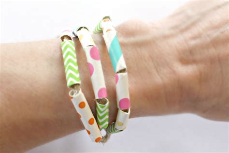 Paper Straw Wrap Bracelet Crafts For Kids
