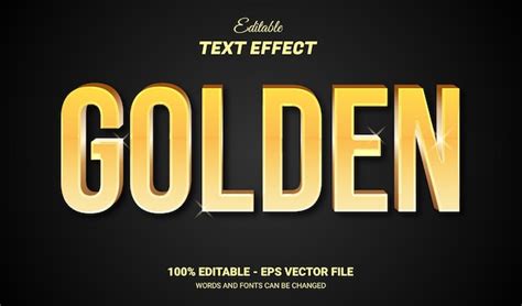 Premium Vector Golden Editable Text Effect