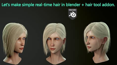 Lets Make Real Time Hair In Blender Hair Tool Addon Youtube
