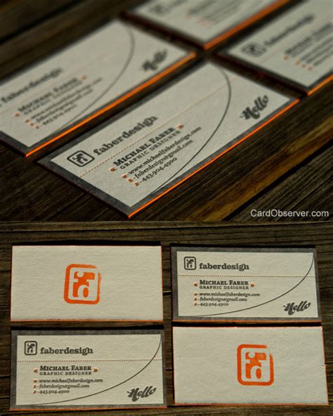 Cool Faber Design Business Card Cardobserver