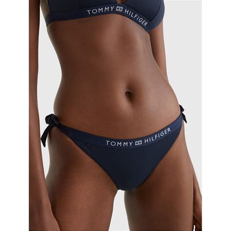 Tommy Hilfiger Side Tie Cheeky Bikini Bottoms Women One Piece Swimsuits Flannels