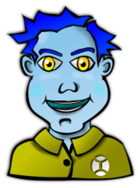 Blue Talking Face Clip Art Drawing Free Image Download