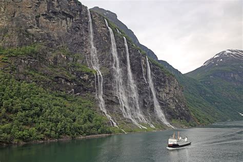 Nature Seven Sisters Waterfall Norway 4k Ultra Hd Wallpaper