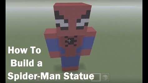 Minecraft How To Build A Spiderman Statue Youtube