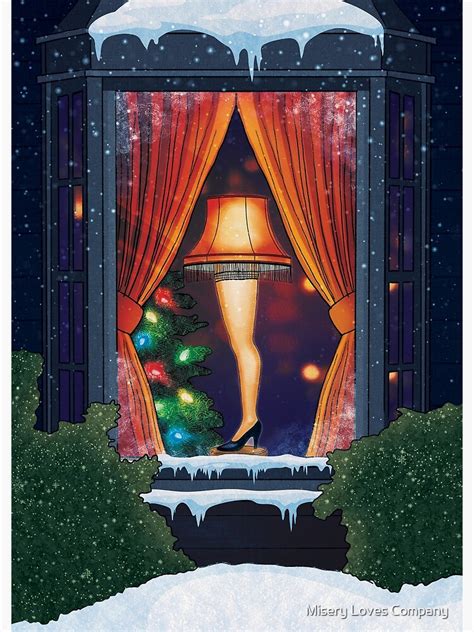 A Christmas Story Leg Lamp Winter Scene Photographic Print For Sale