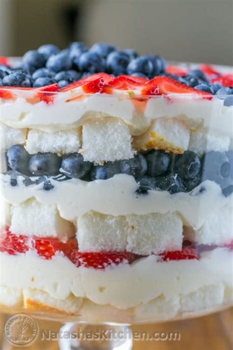 No Bake Berry Trifle Strawberry Blueberry Trifle 4th Of July