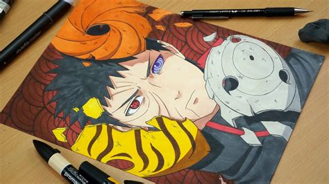 Drawing Anime Naruto Obito