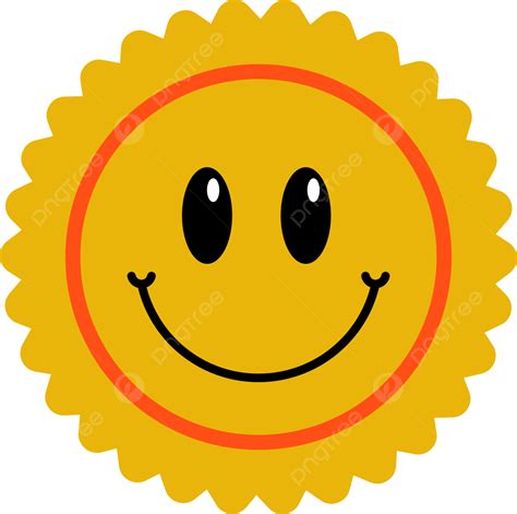 Adesivo De Smiley De Sol Fofo Png Risonho Adesivo Sol Imagem Png E