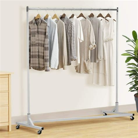 Clothing Garment Rack Clothes Hanger Double Hanger Clothes Rolling